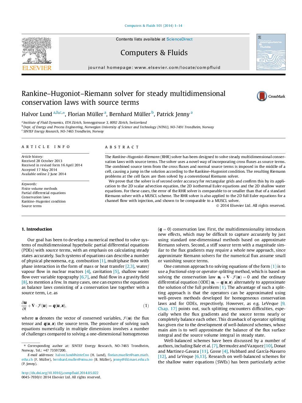 Rankine–Hugoniot–Riemann solver for steady multidimensional conservation laws with source terms