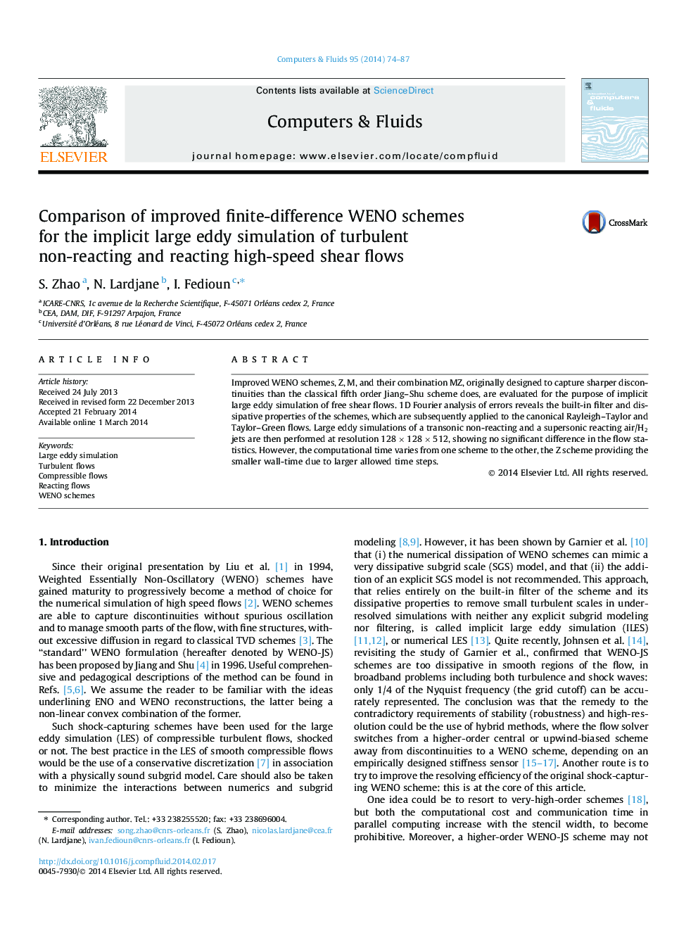 Comparison of improved finite-difference WENO schemes for the implicit large eddy simulation of turbulent non-reacting and reacting high-speed shear flows