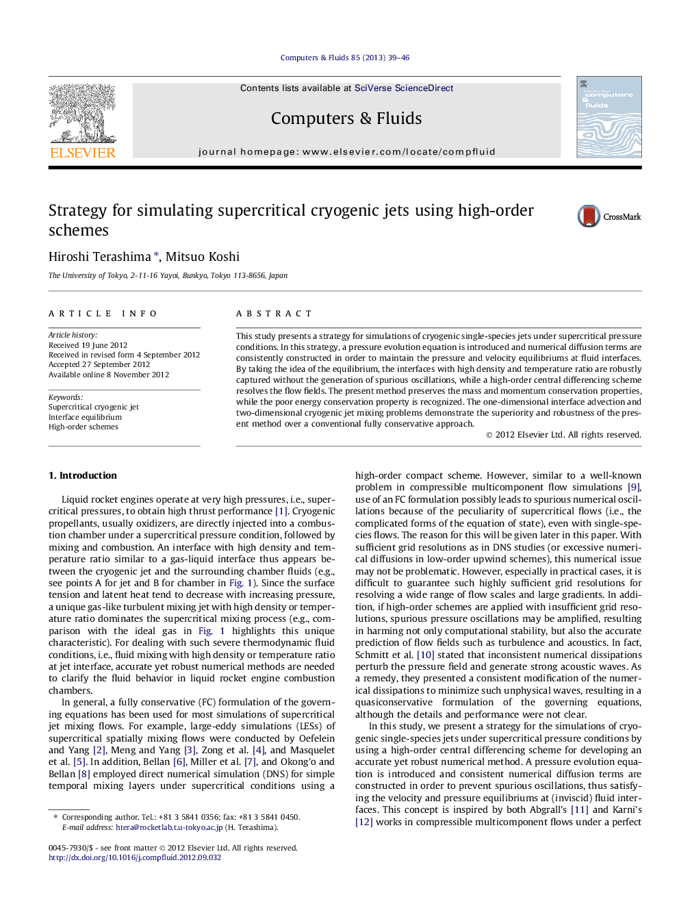 Strategy for simulating supercritical cryogenic jets using high-order schemes