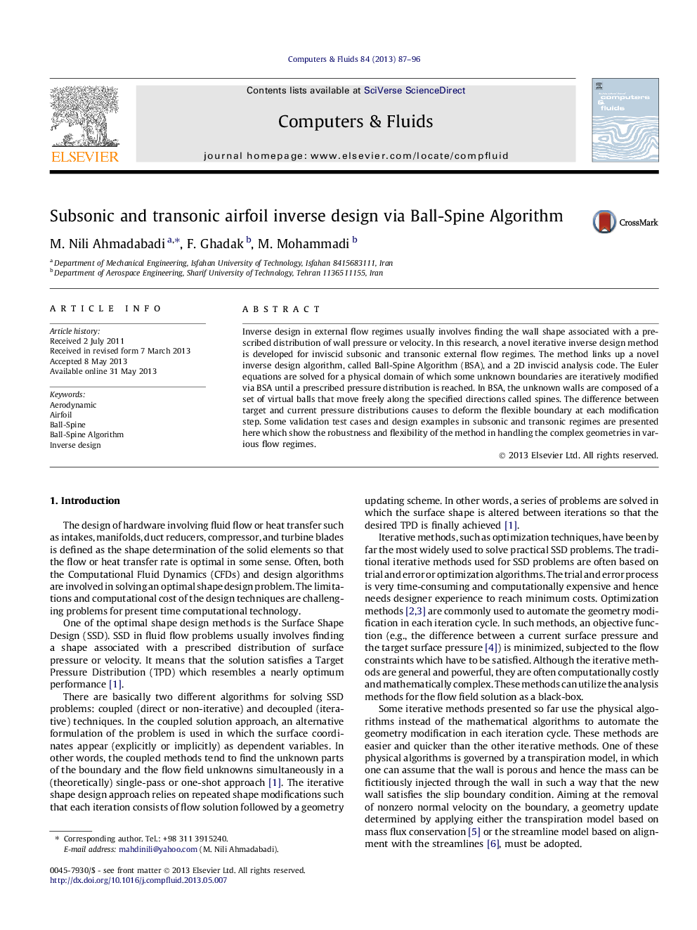 Subsonic and transonic airfoil inverse design via Ball-Spine Algorithm