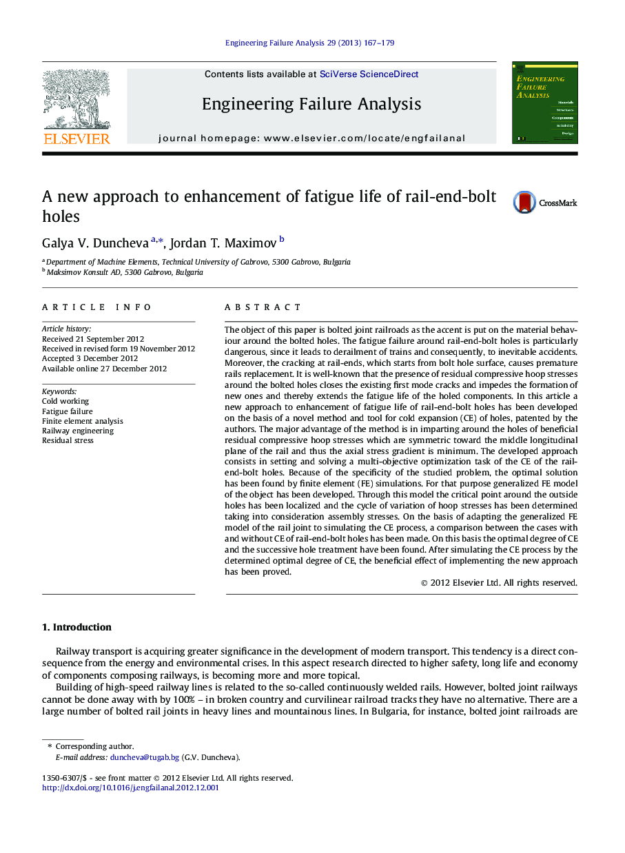 A new approach to enhancement of fatigue life of rail-end-bolt holes