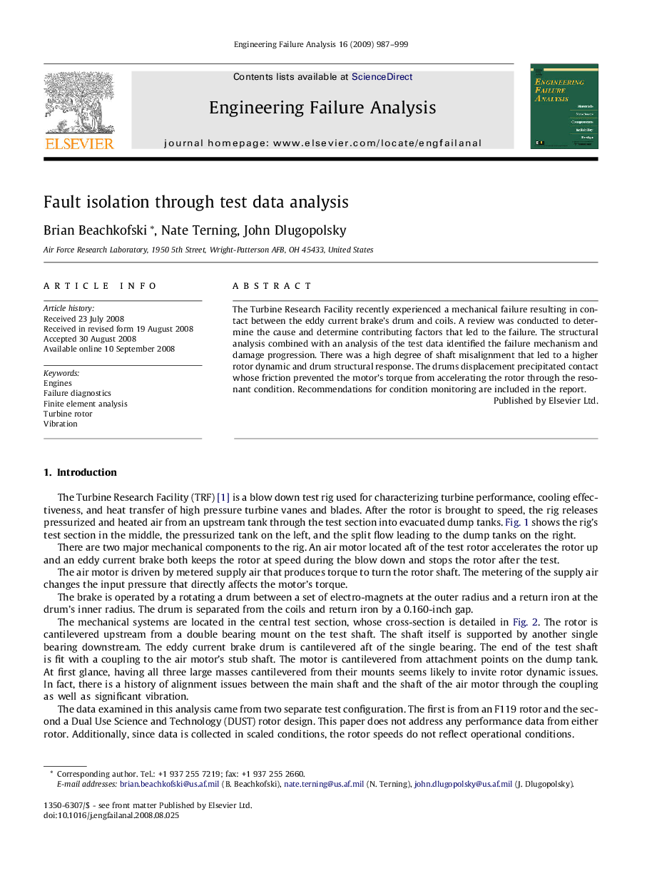 Fault isolation through test data analysis