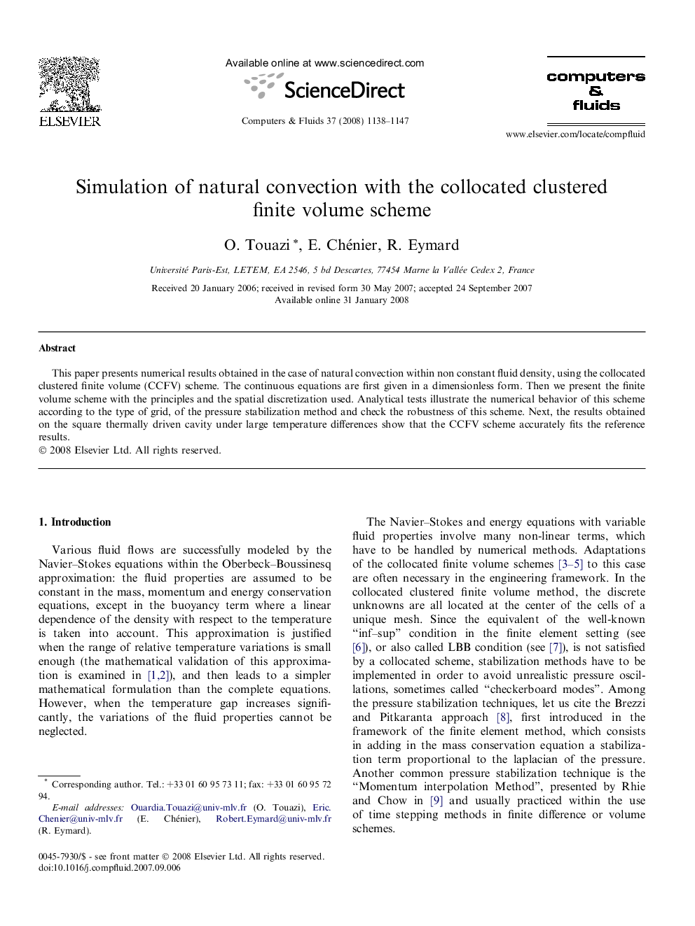 Simulation of natural convection with the collocated clustered finite volume scheme