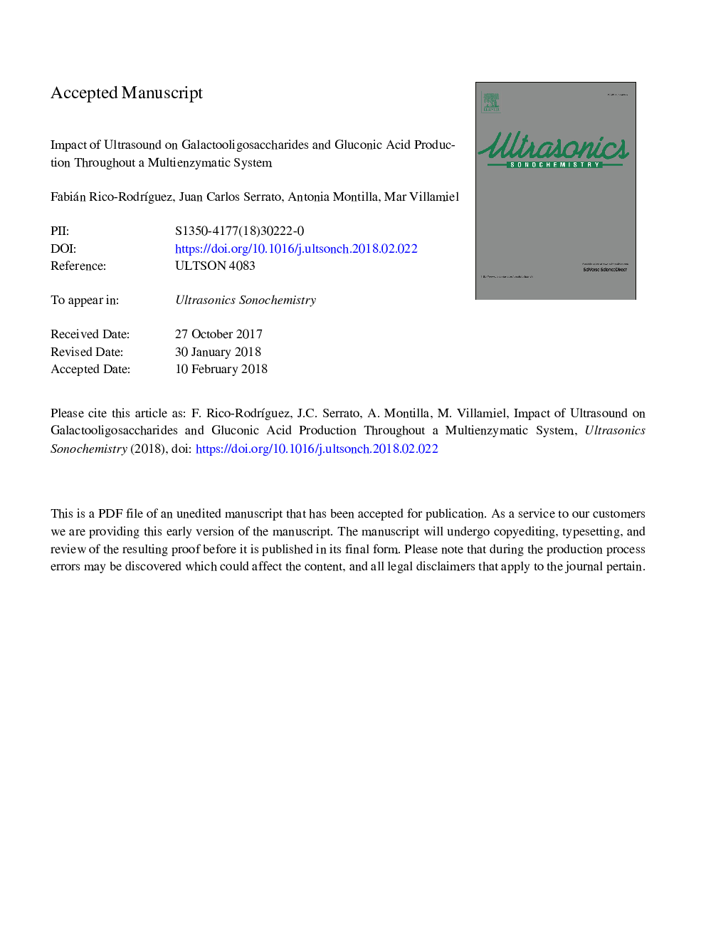 اثر اولتراسوند بر گالاکتولیگوساکارید ها و تولید اسید گلوکونیک در یک سیستم چندزمانی 