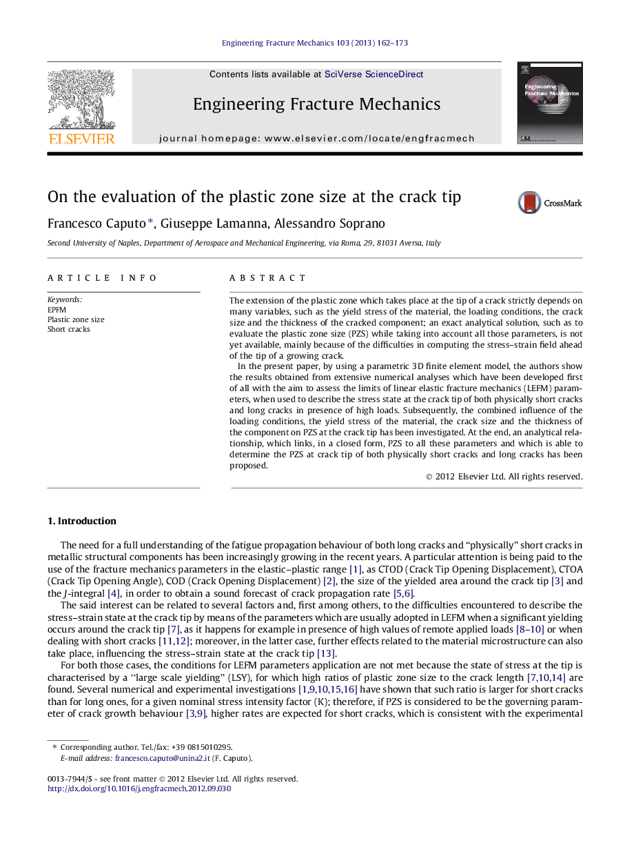 On the evaluation of the plastic zone size at the crack tip