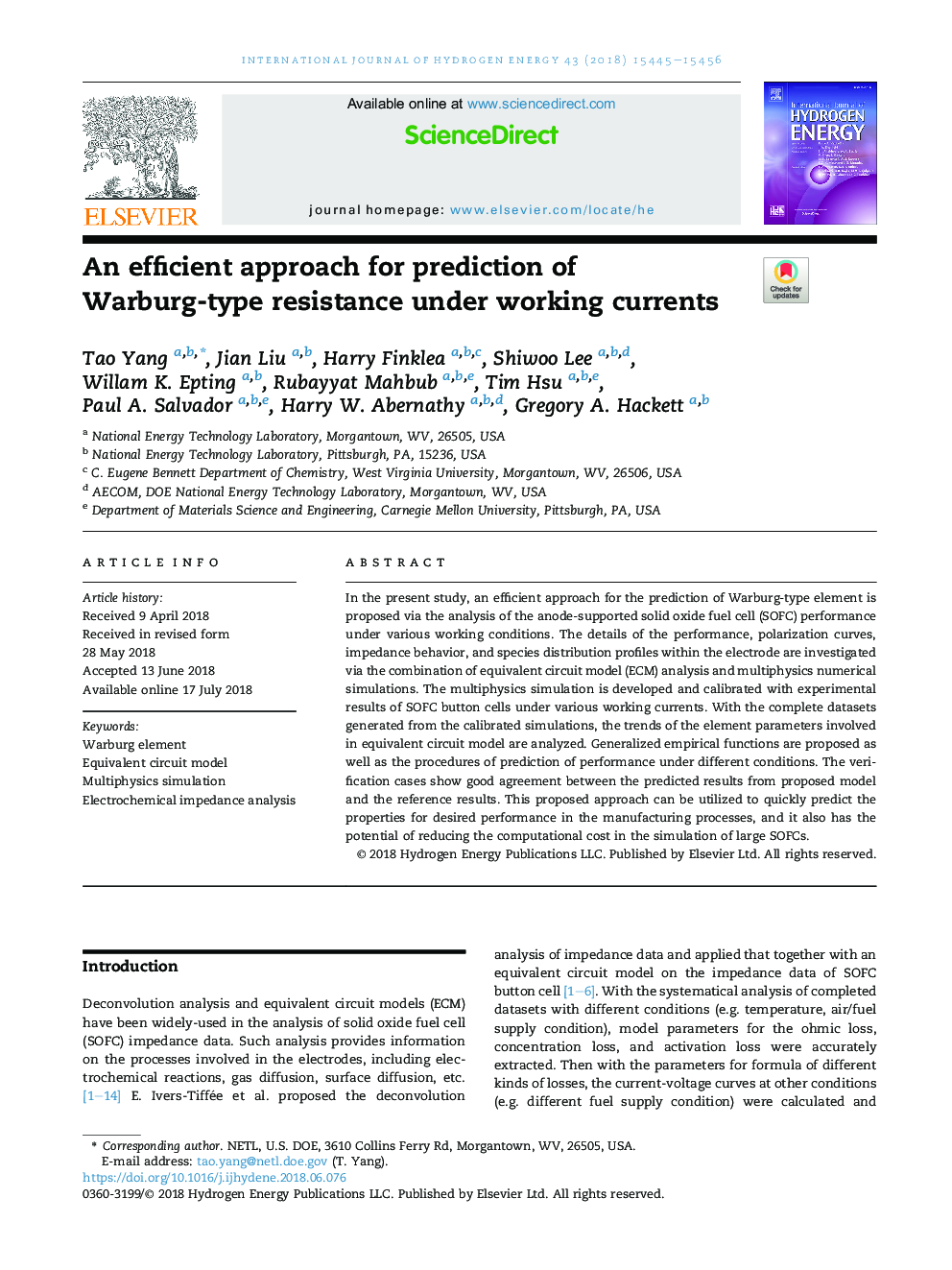 An efficient approach for prediction of Warburg-type resistance under working currents