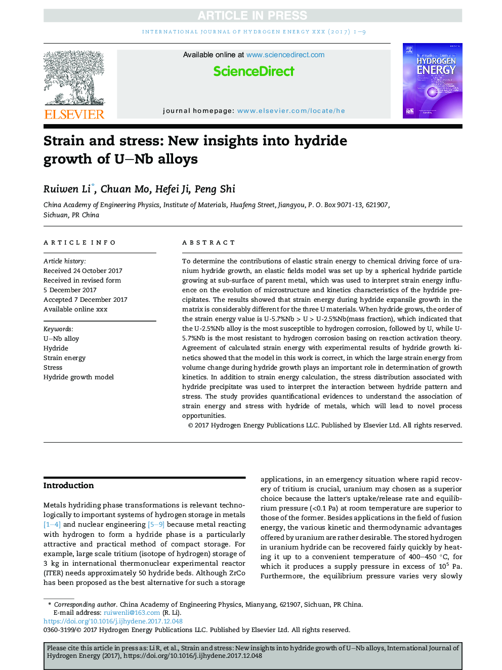 Strain and stress: New insights into hydride growth of UNb alloys