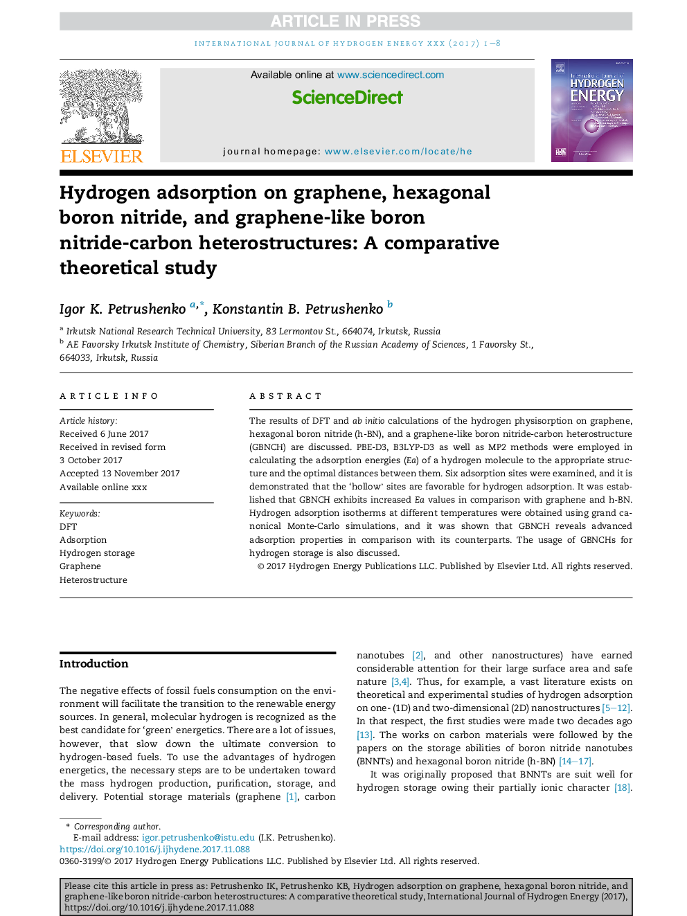 Hydrogen adsorption on graphene, hexagonal boron nitride, and graphene-like boron nitride-carbon heterostructures: A comparative theoretical study