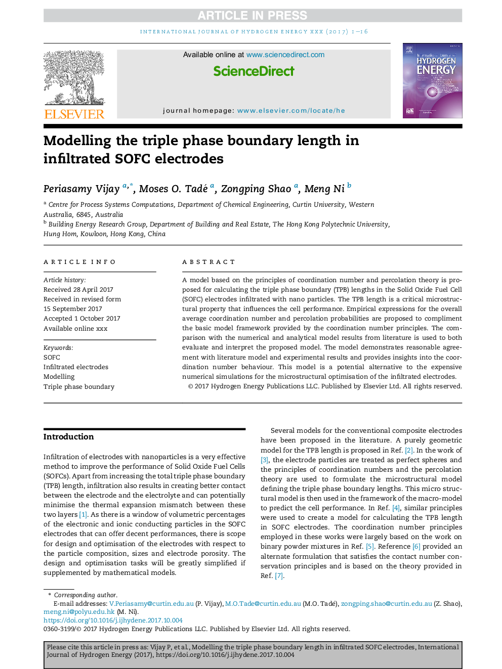 Modelling the triple phase boundary length in infiltrated SOFC electrodes