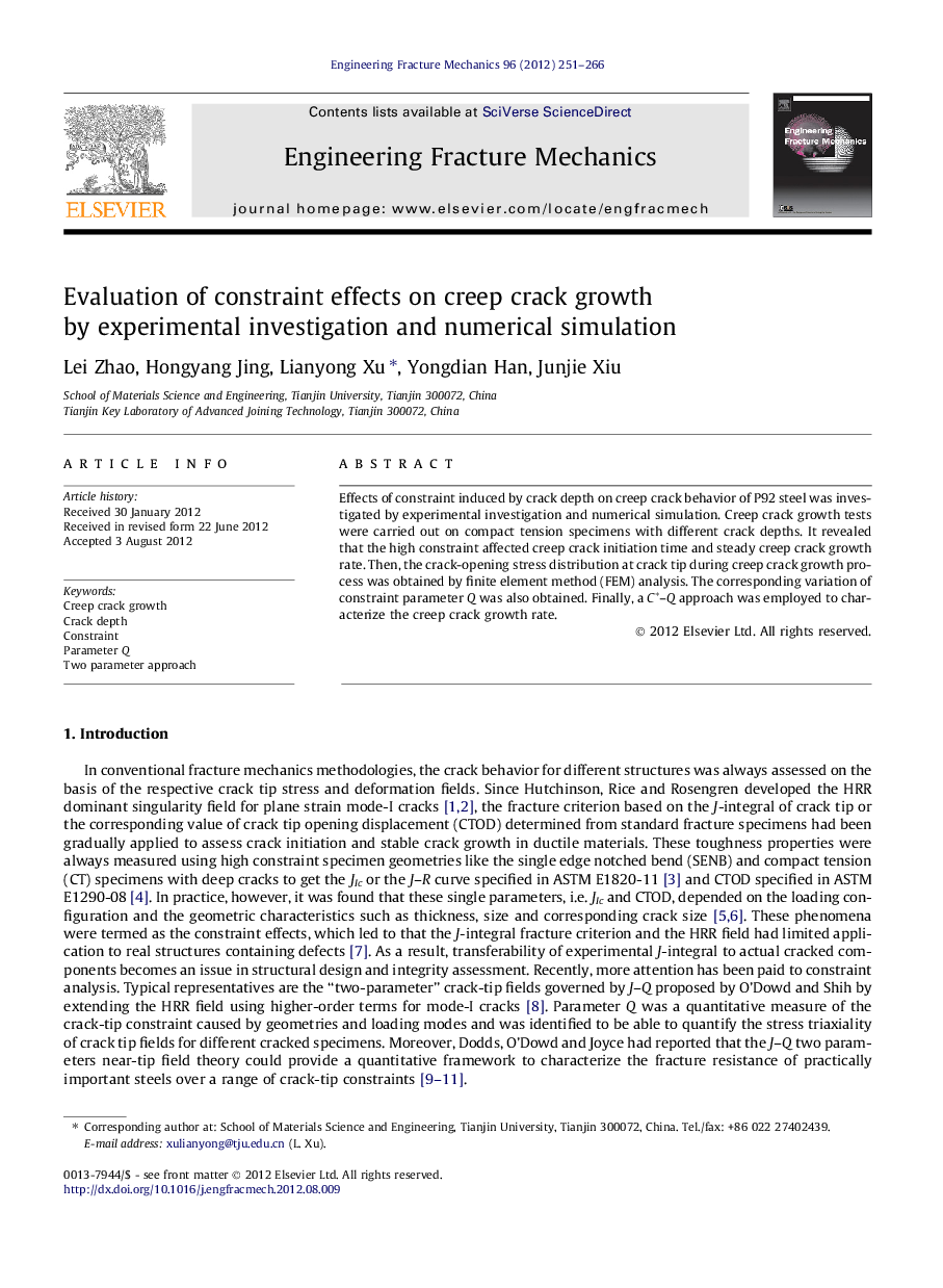 Evaluation of constraint effects on creep crack growth by experimental investigation and numerical simulation