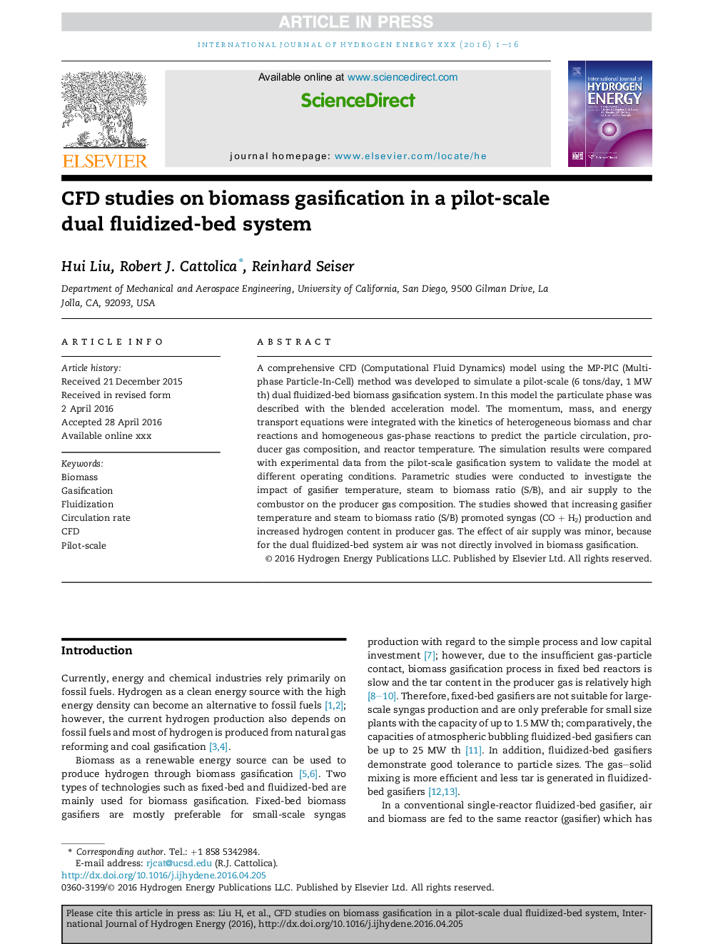 CFD studies on biomass gasification in a pilot-scale dual fluidized-bed system