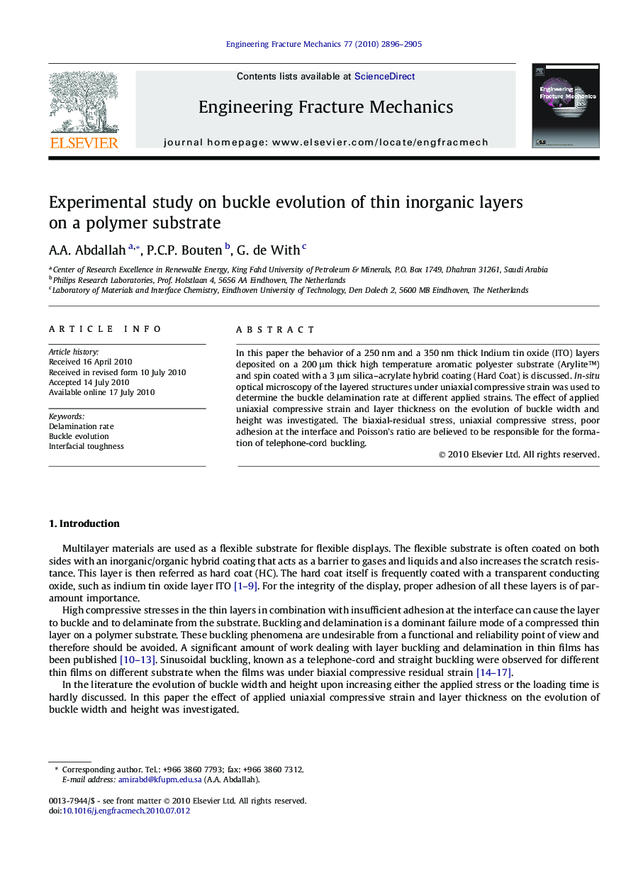 Experimental study on buckle evolution of thin inorganic layers on a polymer substrate