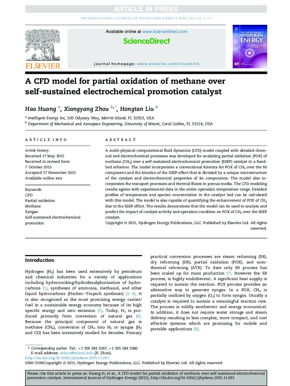 A CFD model for partial oxidation of methane over self-sustained electrochemical promotion catalyst