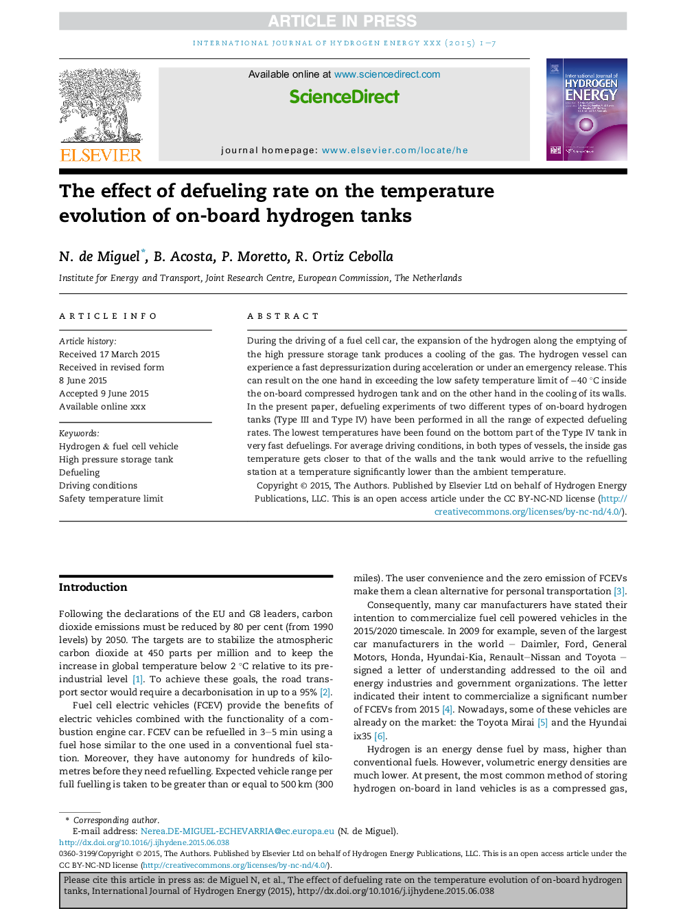 The effect of defueling rate on the temperature evolution of on-board hydrogen tanks