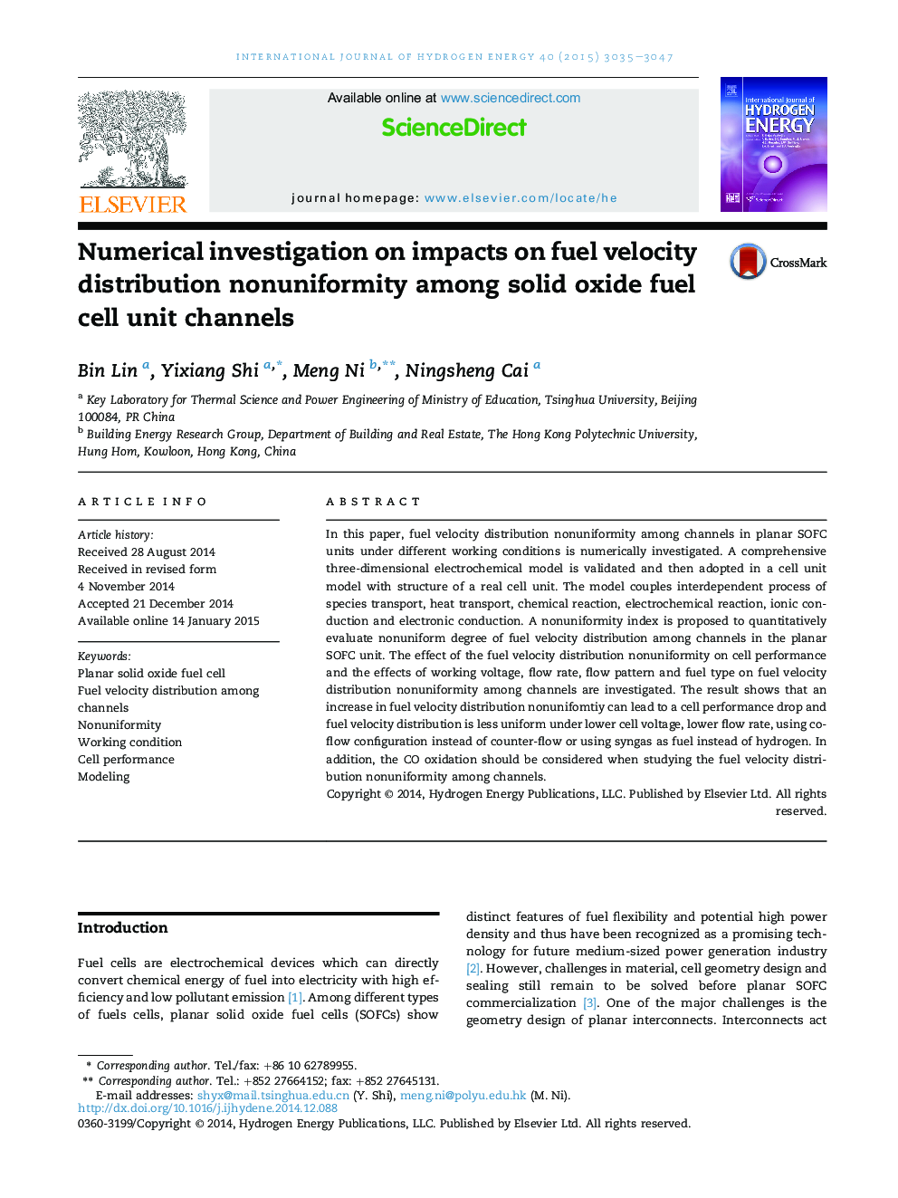 Numerical investigation on impacts on fuel velocity distribution nonuniformity among solid oxide fuel cell unit channels