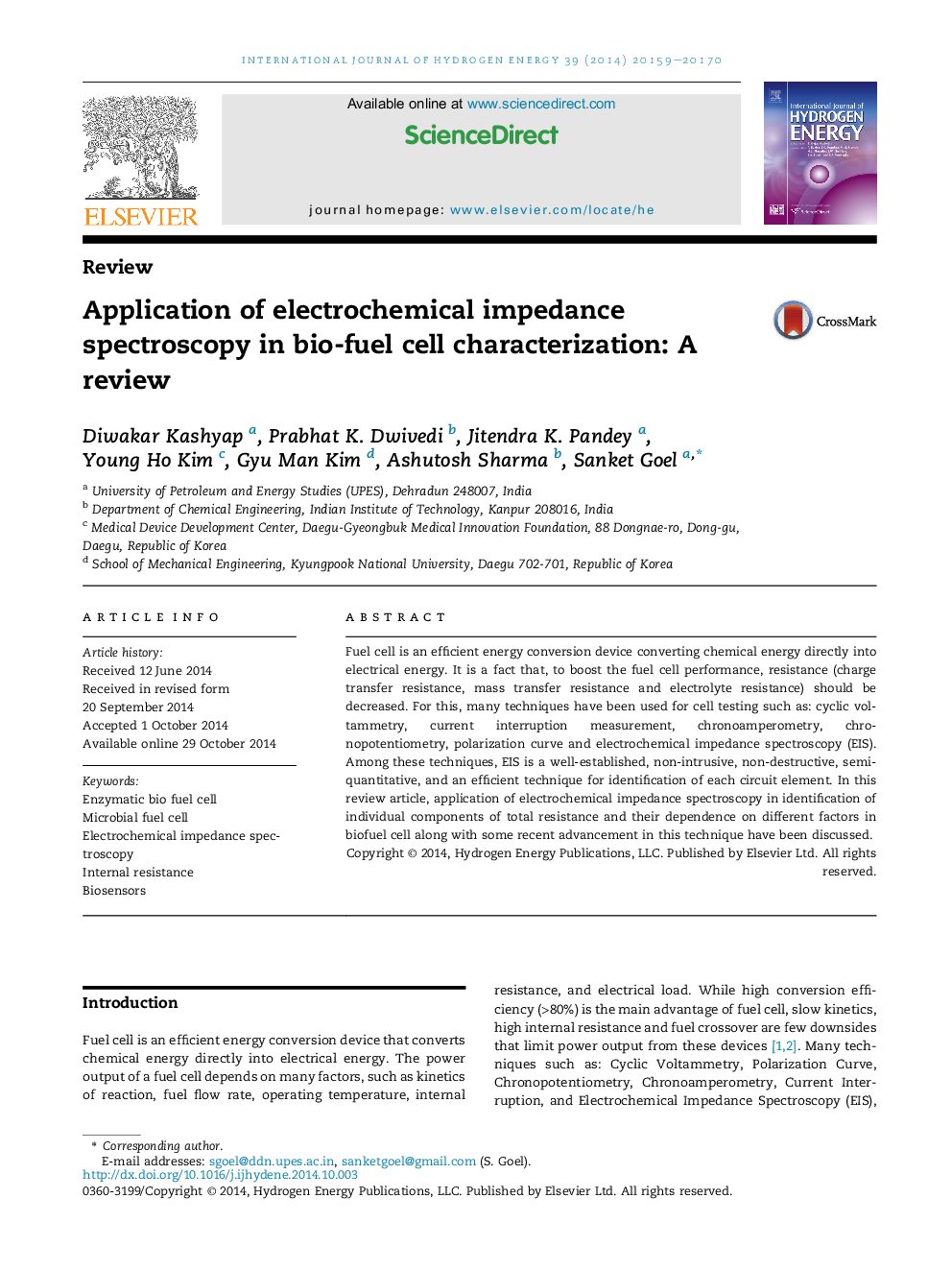 Application of electrochemical impedance spectroscopy in bio-fuel cell characterization: A review