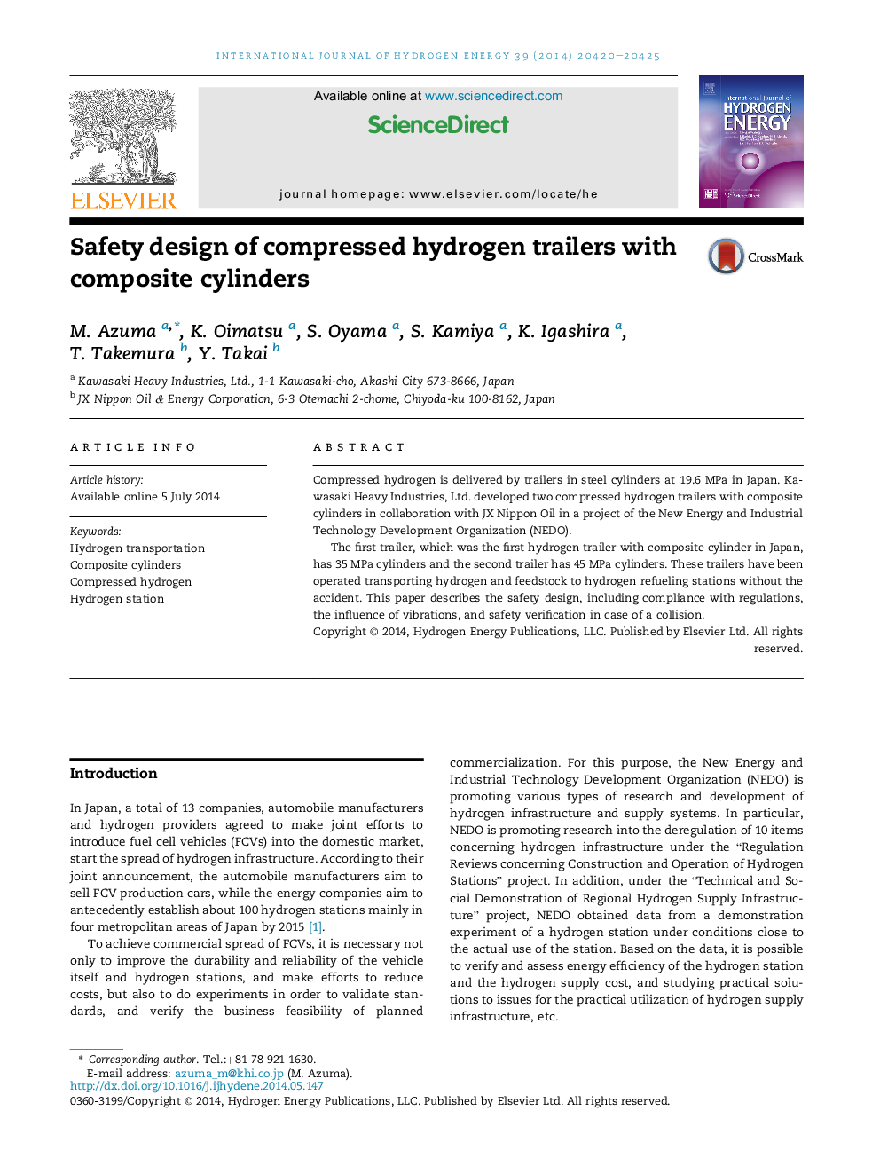 Safety design of compressed hydrogen trailers with composite cylinders