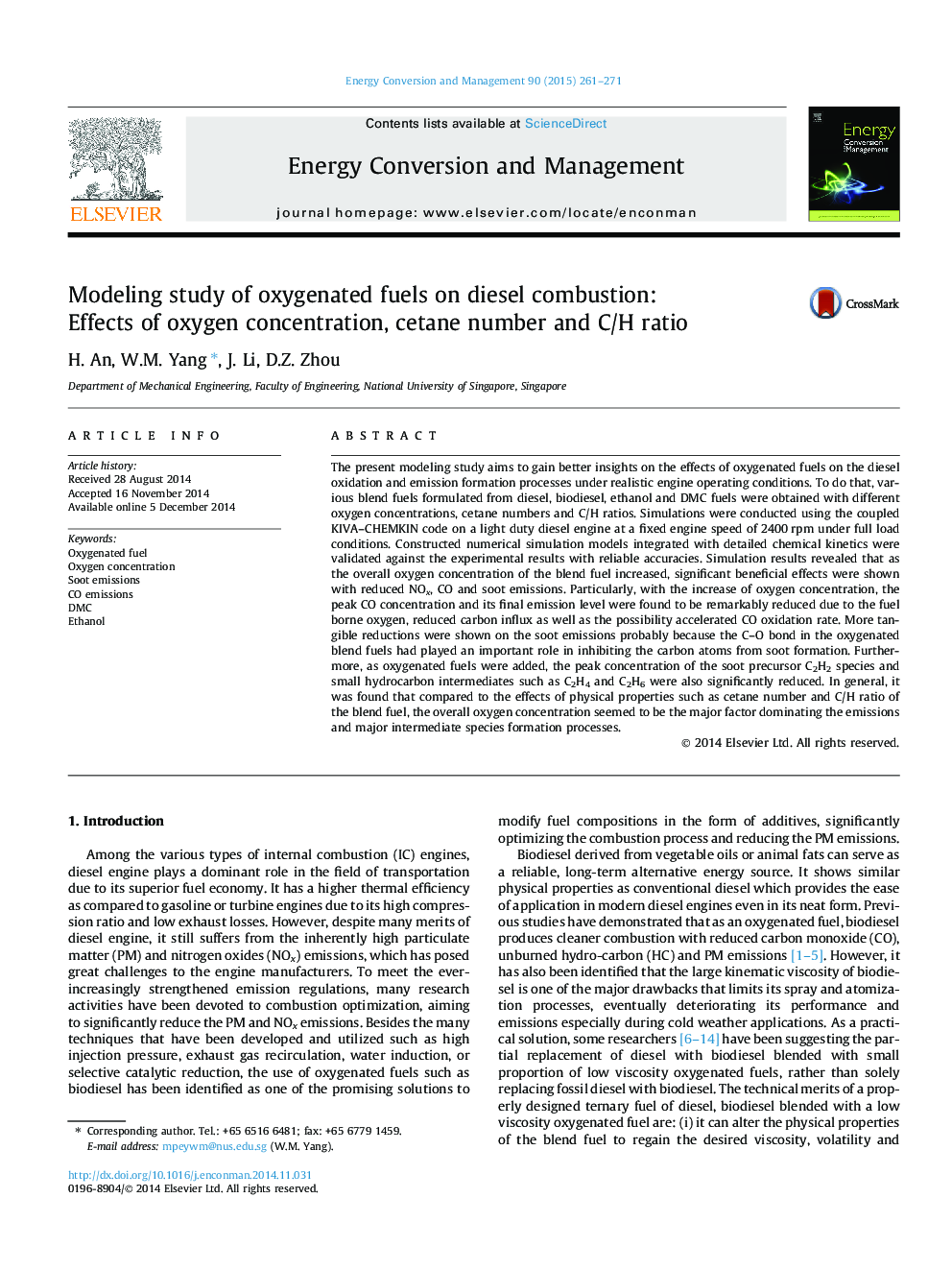 Modeling study of oxygenated fuels on diesel combustion: Effects of oxygen concentration, cetane number and C/H ratio