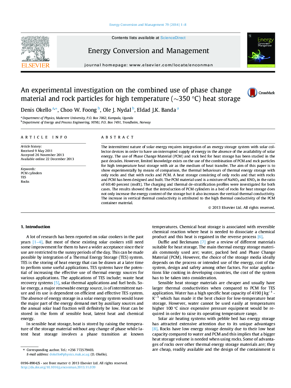 An experimental investigation on the combined use of phase change material and rock particles for high temperature (∼350 °C) heat storage