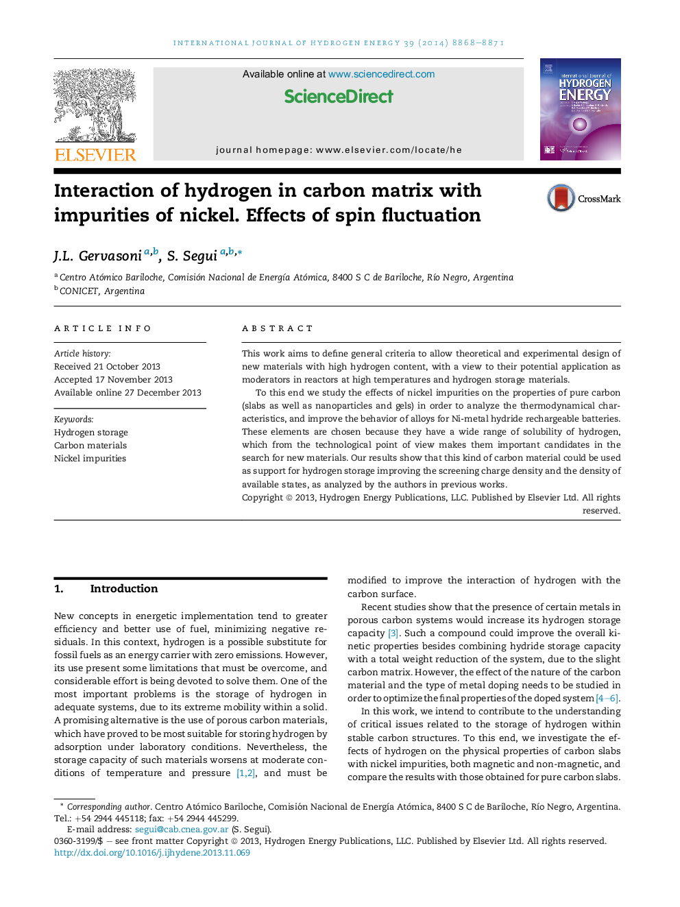 Interaction of hydrogen in carbon matrix with impurities of nickel. Effects of spin fluctuation