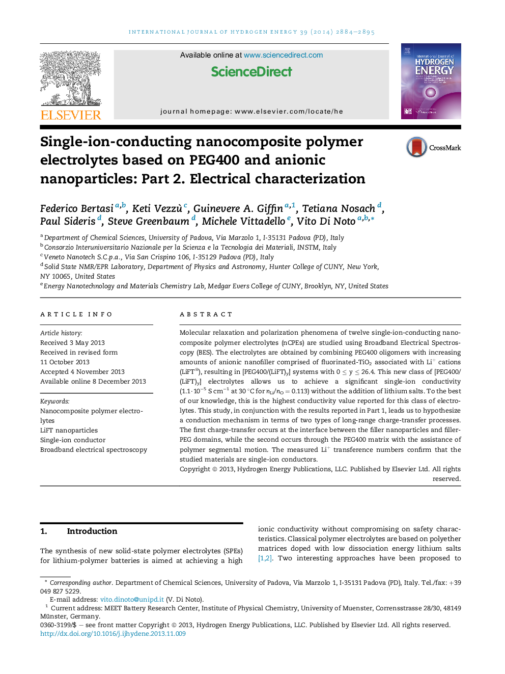 Single-ion-conducting nanocomposite polymer electrolytes based on PEG400 and anionic nanoparticles: Part 2. Electrical characterization