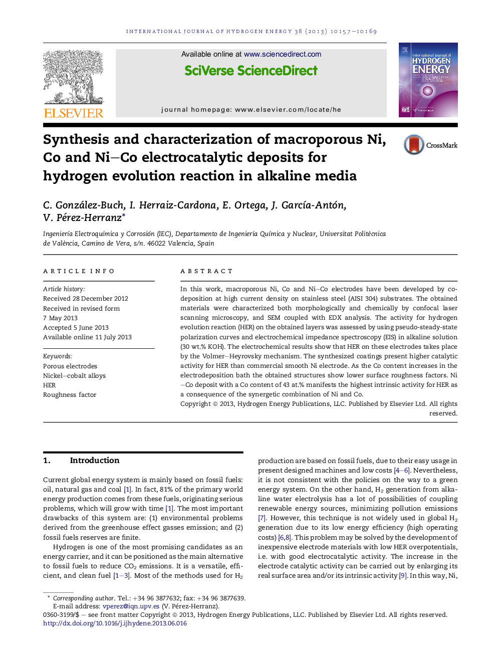 Synthesis and characterization of macroporous Ni, Co and Ni-Co electrocatalytic deposits for hydrogen evolution reaction in alkaline media