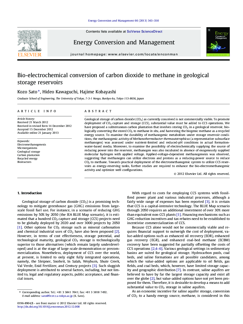 Bio-electrochemical conversion of carbon dioxide to methane in geological storage reservoirs