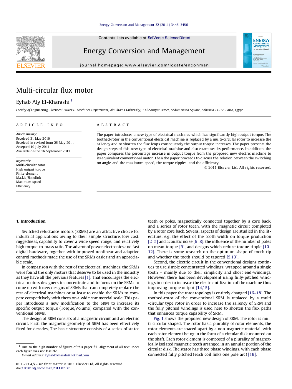 Multi-circular flux motor