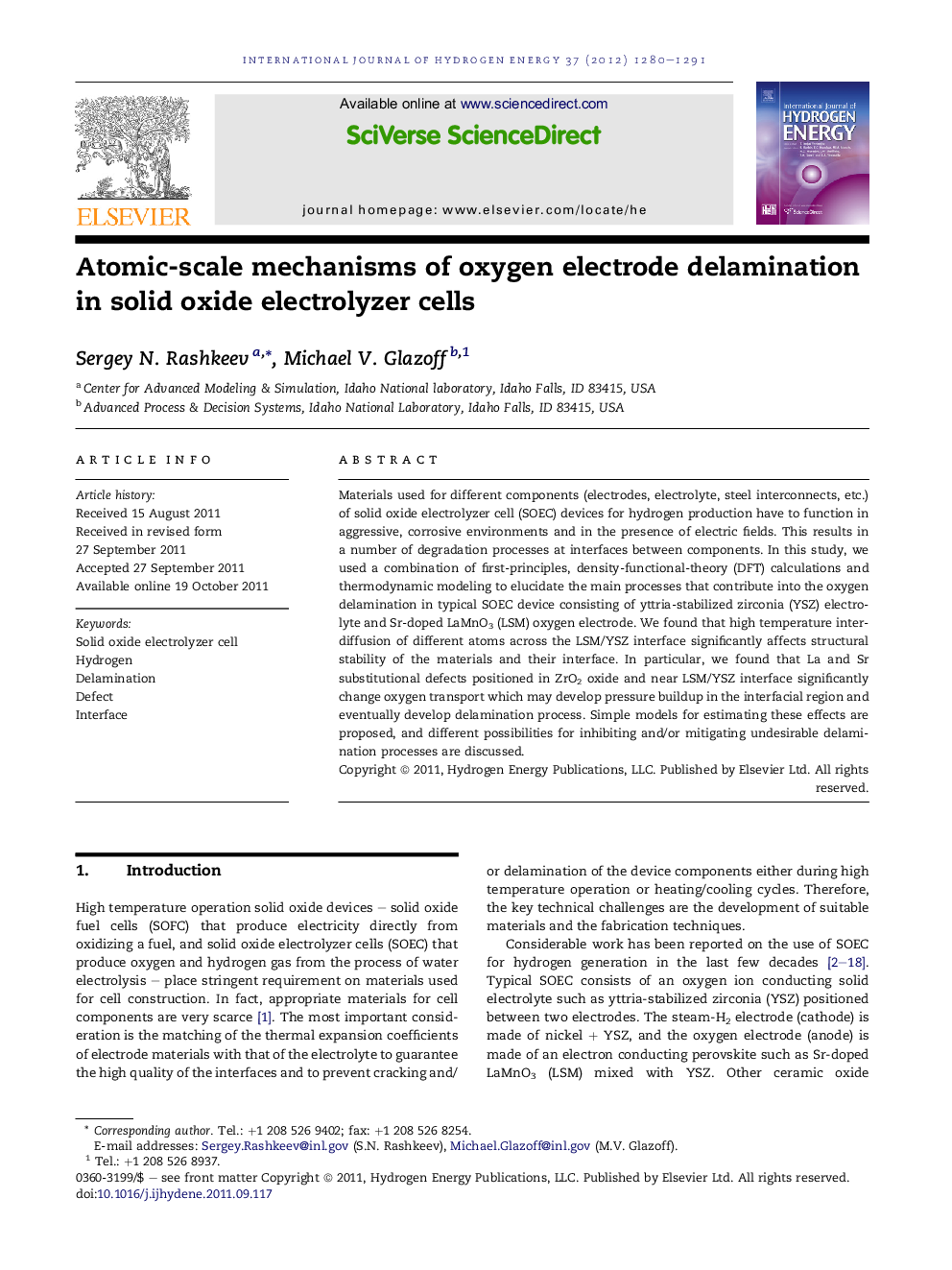 Atomic-scale mechanisms of oxygen electrode delamination in solid oxide electrolyzer cells