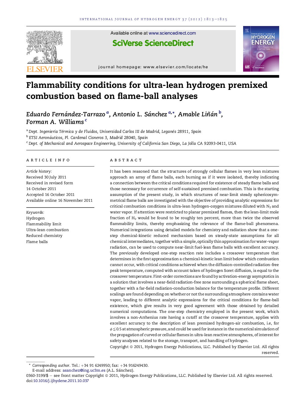 Flammability conditions for ultra-lean hydrogen premixed combustion based on flame-ball analyses