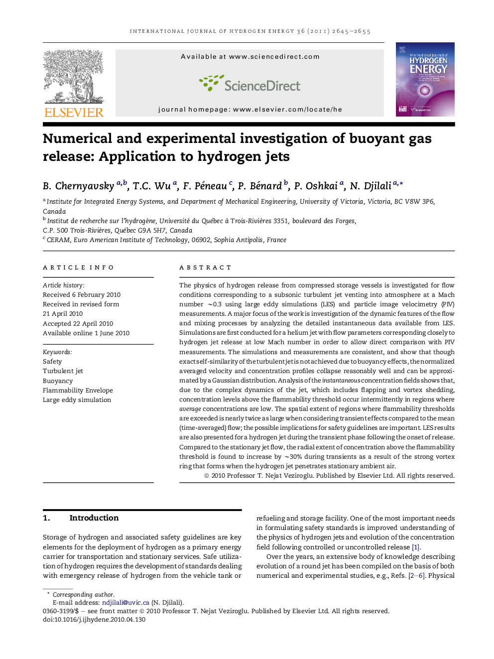 Numerical and experimental investigation of buoyant gas release: Application to hydrogen jets