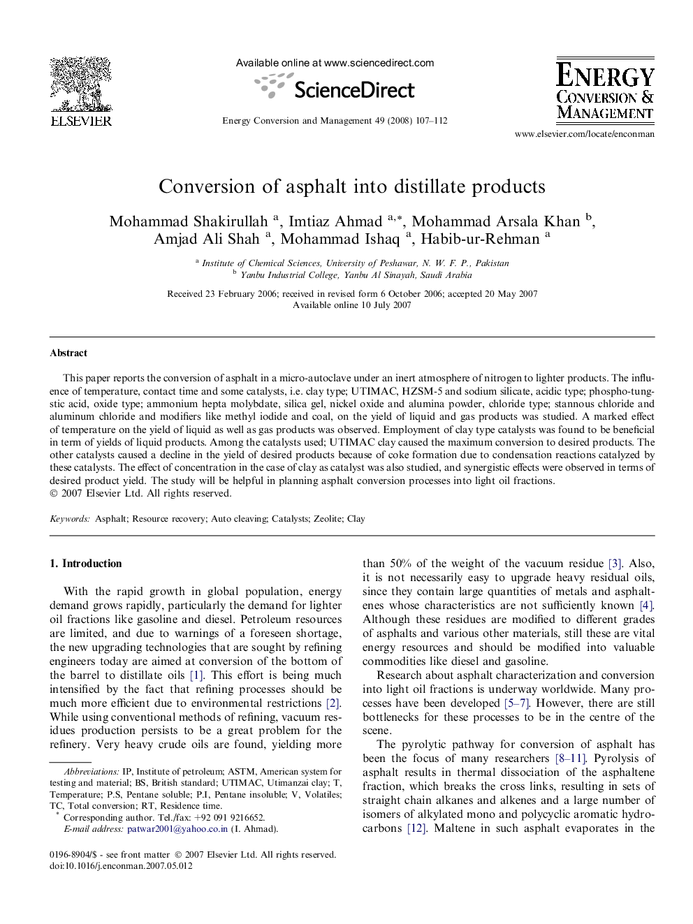 Conversion of asphalt into distillate products