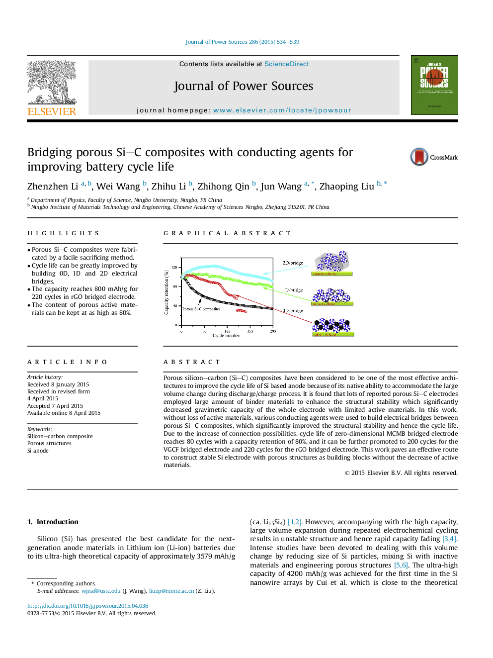 Bridging porous Si-C composites with conducting agents for improving battery cycle life