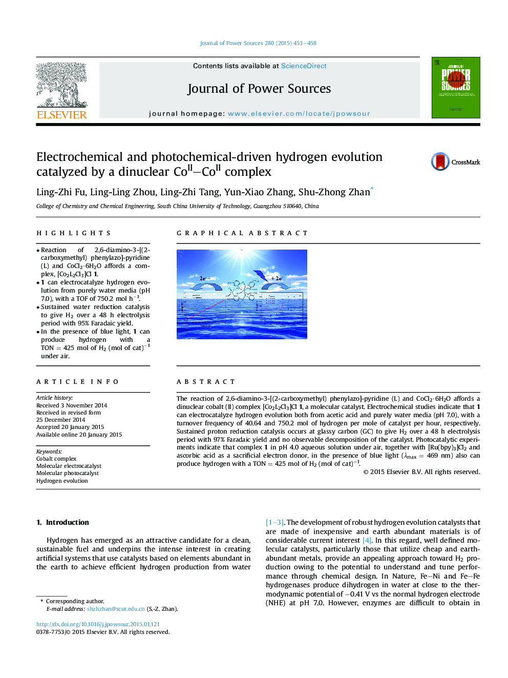 Electrochemical and photochemical-driven hydrogen evolution catalyzed by a dinuclear CoII-CoII complex