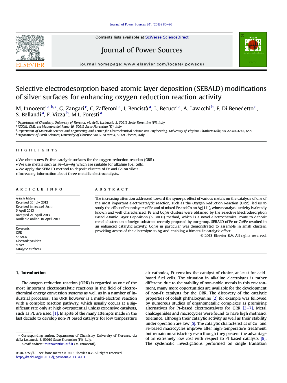 عکس صفحه اول مقاله: Selective electrodesorption based atomic layer deposition (SEBALD) modifications of silver surfaces for enhancing oxygen reduction reaction activity Selective electrodesorption based atomic layer deposition (SEBALD) modifications of silver surfaces for enhancing oxygen reduction reaction activity