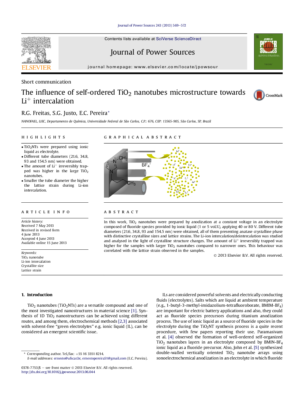 The influence of self-ordered TiO2 nanotubes microstructure towards Li+ intercalation