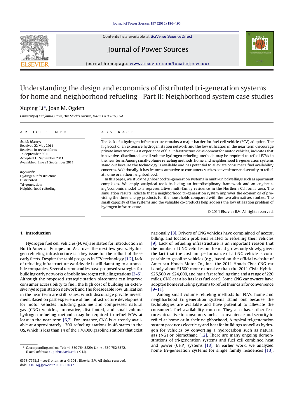 Understanding the design and economics of distributed tri-generation systems for home and neighborhood refueling-Part II: Neighborhood system case studies