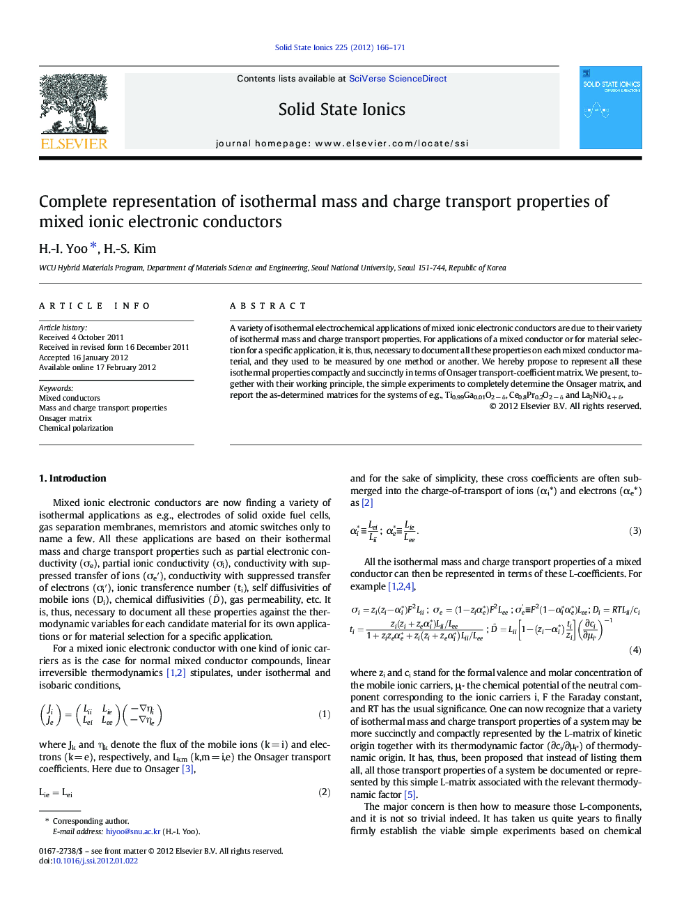 Complete representation of isothermal mass and charge transport properties of mixed ionic electronic conductors