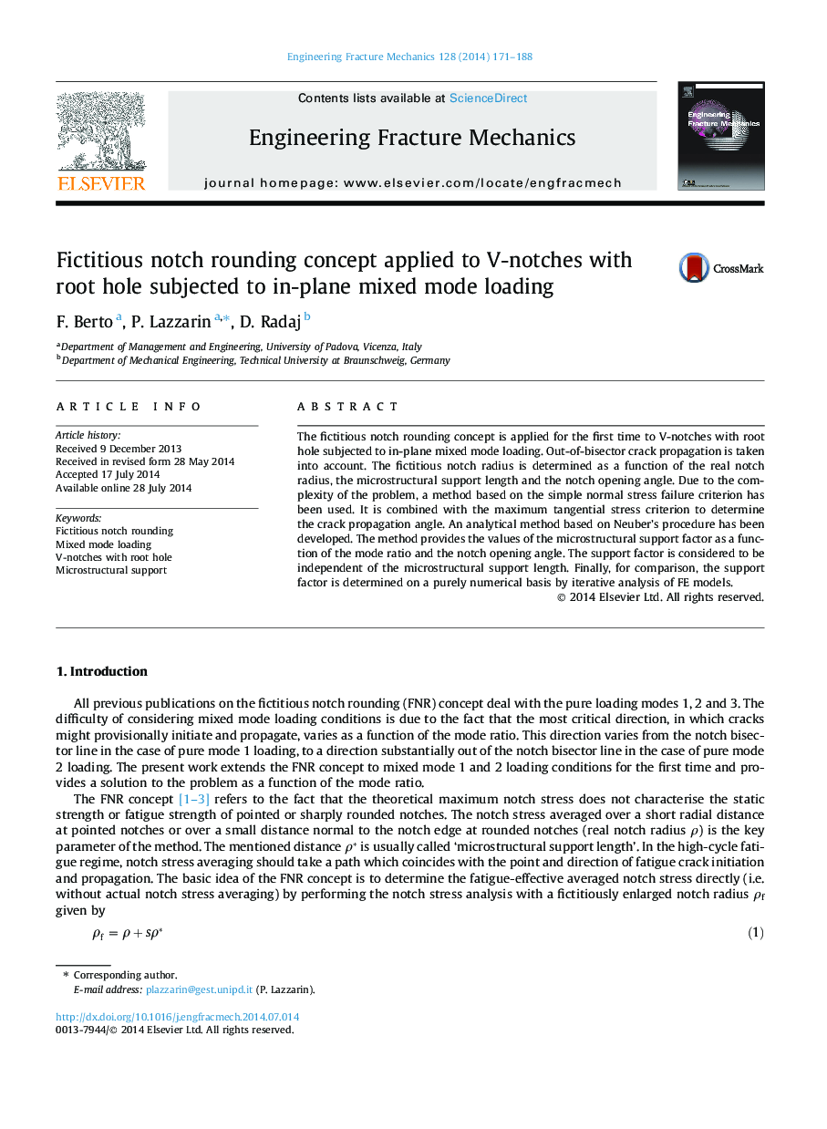 Fictitious notch rounding concept applied to V-notches with root hole subjected to in-plane mixed mode loading