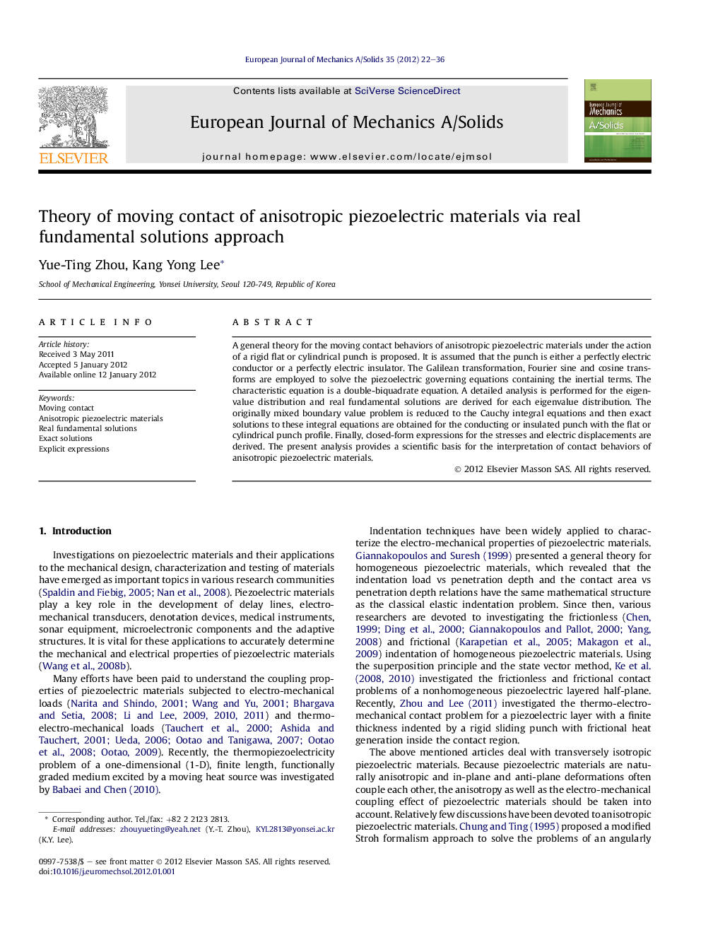 Theory of moving contact of anisotropic piezoelectric materials via real fundamental solutions approach