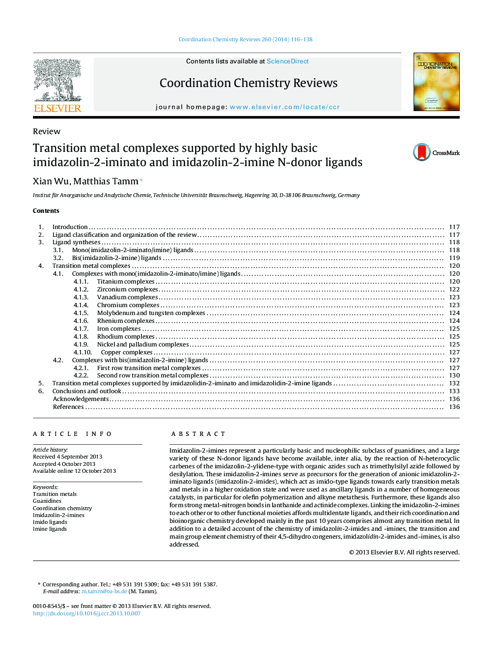 Transition metal complexes supported by highly basic imidazolin-2-iminato and imidazolin-2-imine N-donor ligands