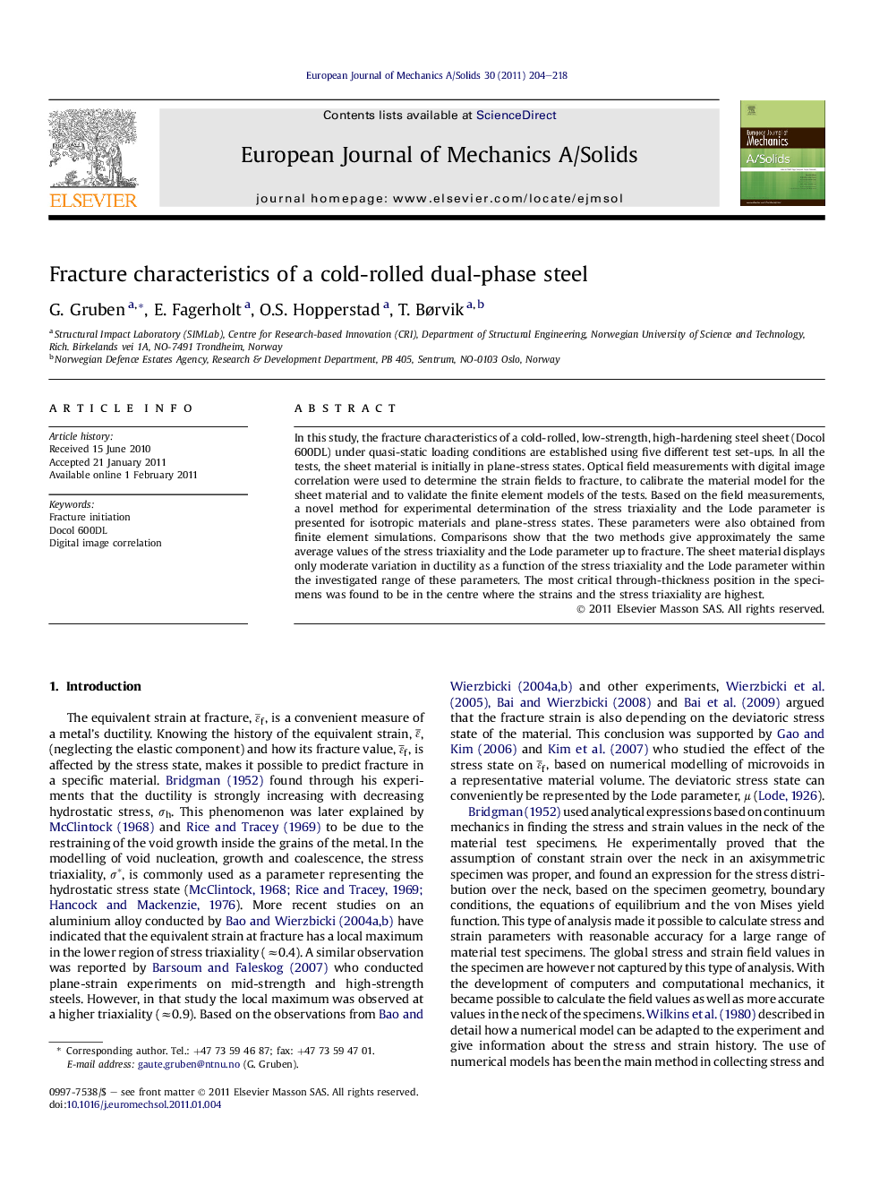 Fracture characteristics of a cold-rolled dual-phase steel