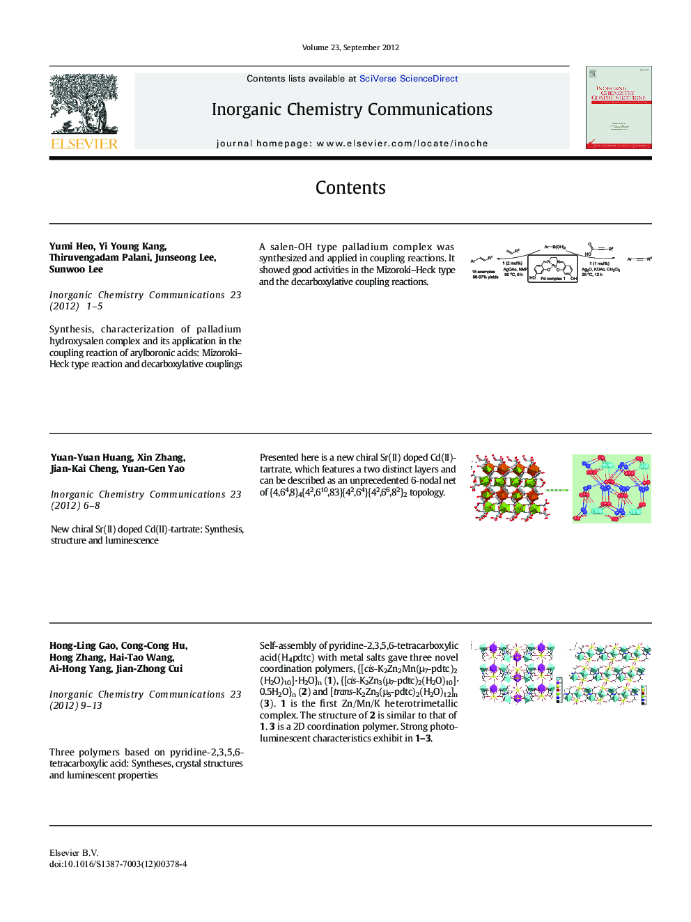 Contents List