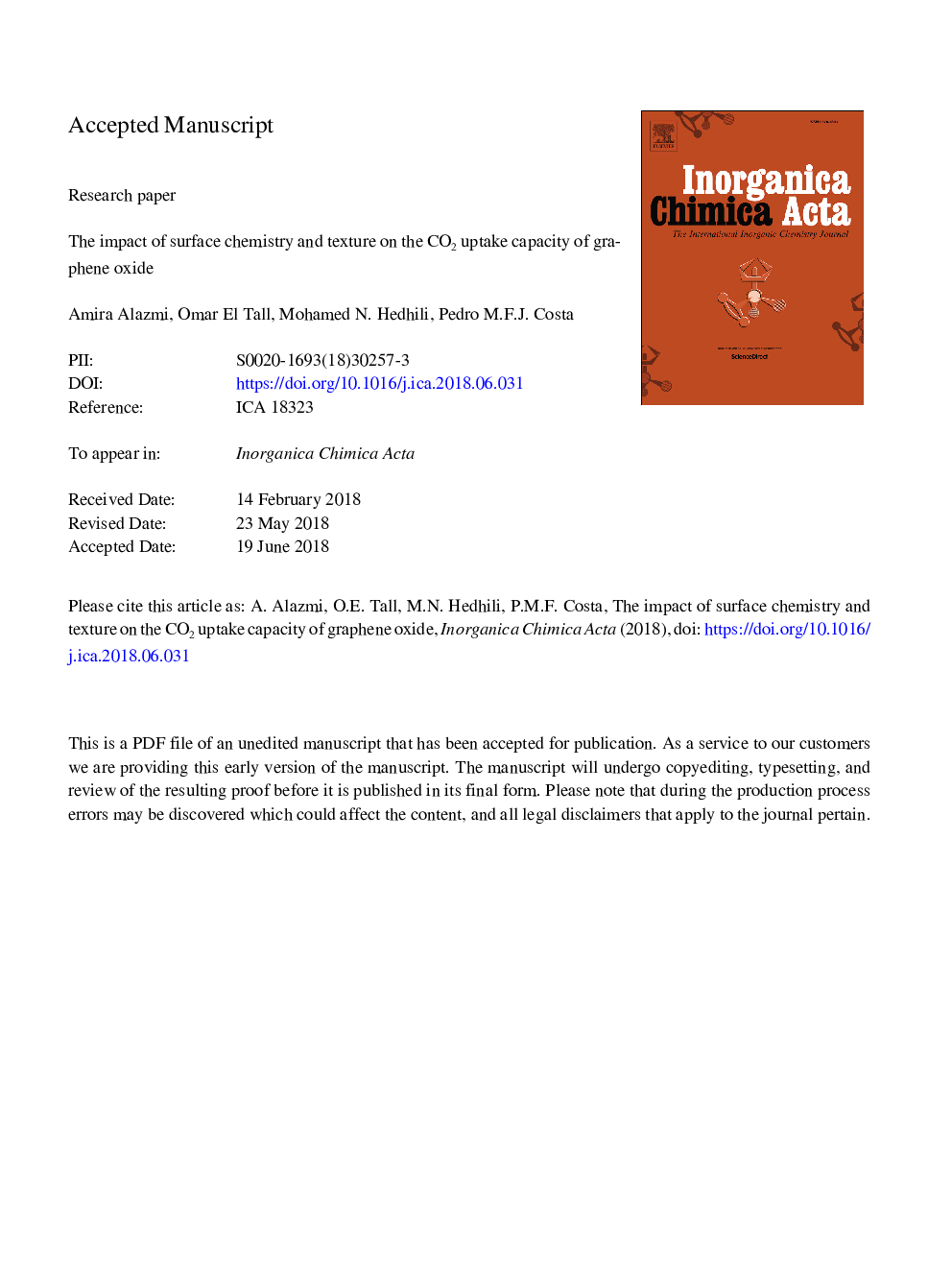 The impact of surface chemistry and texture on the CO2 uptake capacity of graphene oxide