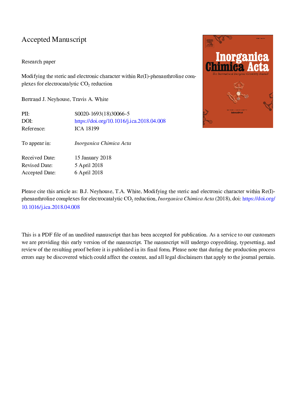 Modifying the steric and electronic character within Re(I)-phenanthroline complexes for electrocatalytic CO2 reduction