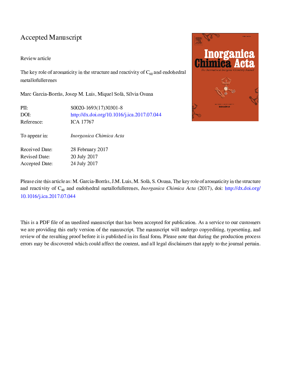 The key role of aromaticity in the structure and reactivity of C60 and endohedral metallofullerenes