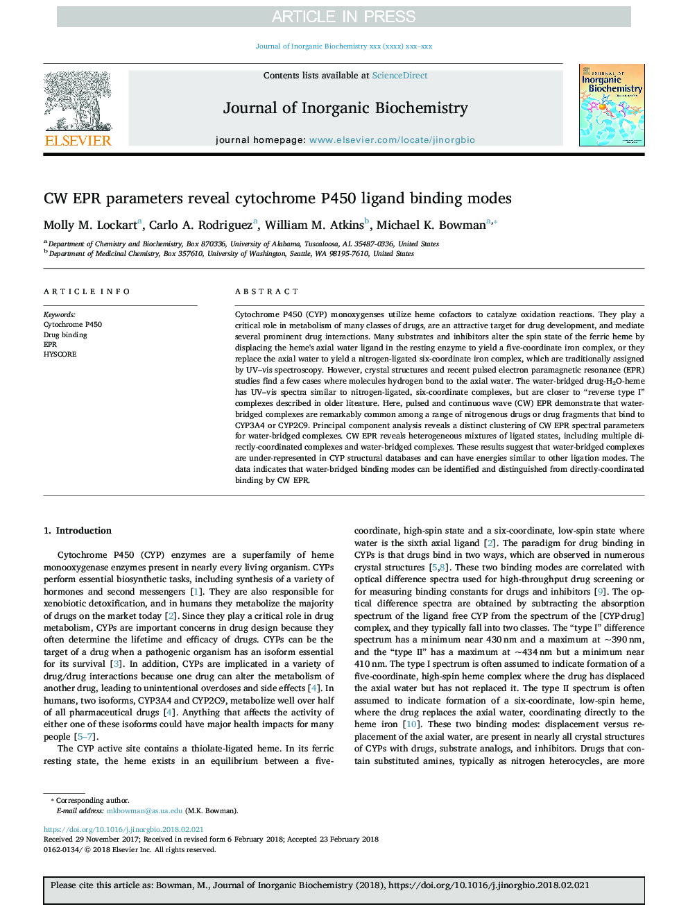 CW EPR parameters reveal cytochrome P450 ligand binding modes