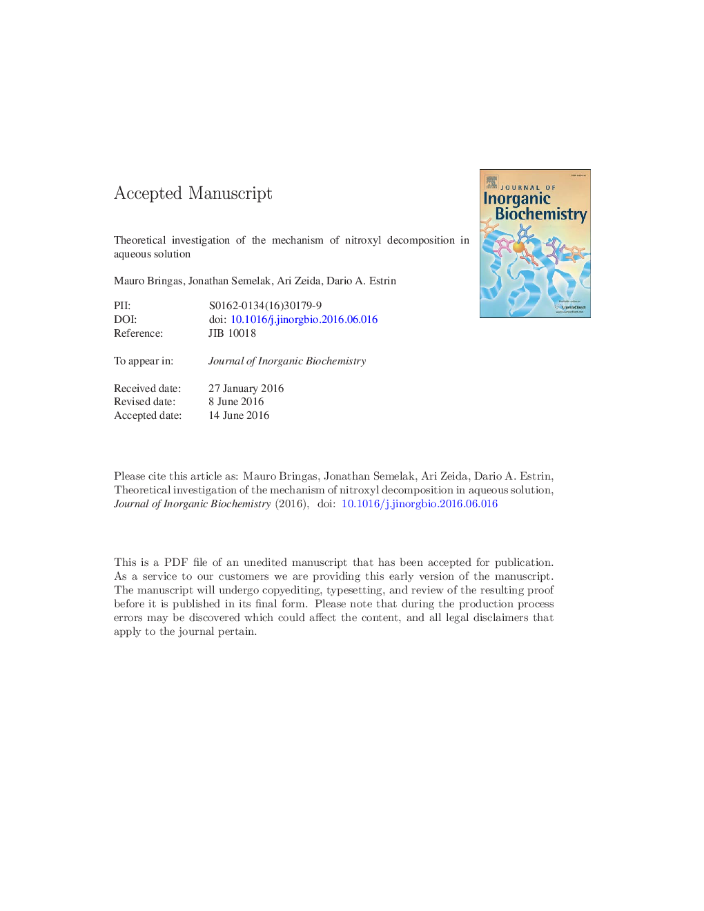 Theoretical investigation of the mechanism of nitroxyl decomposition in aqueous solution