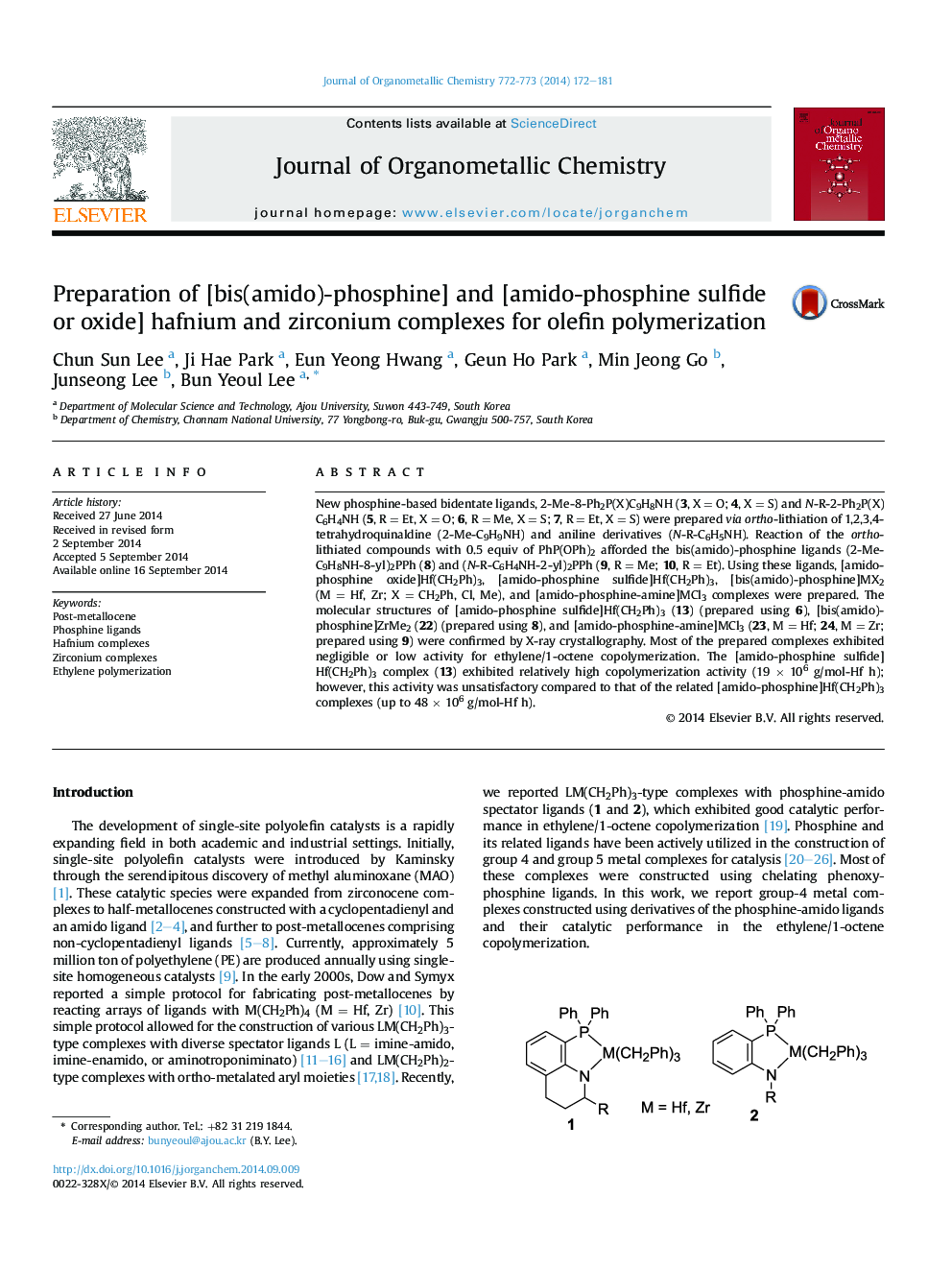 Preparation of [bis(amido)-phosphine] and [amido-phosphine sulfide or oxide] hafnium and zirconium complexes for olefin polymerization