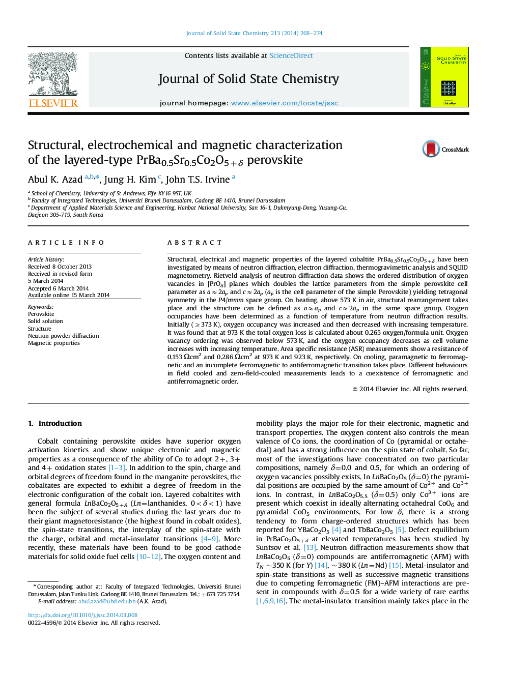 Structural, electrochemical and magnetic characterization of the layered-type PrBa0.5Sr0.5Co2O5+Î´ perovskite